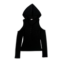 Girl'sGirl Black Hooded Long Sleeve