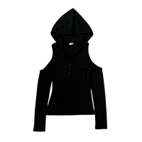 Girl'sGirl Black Hooded Long Sleeve