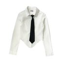 Girl'sGirl Solid Black Tie Shirt