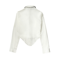 Girl'sGirl Solid Black Tie Shirt