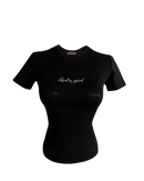 Girl'sGirl Black Slim Fit Basic Top