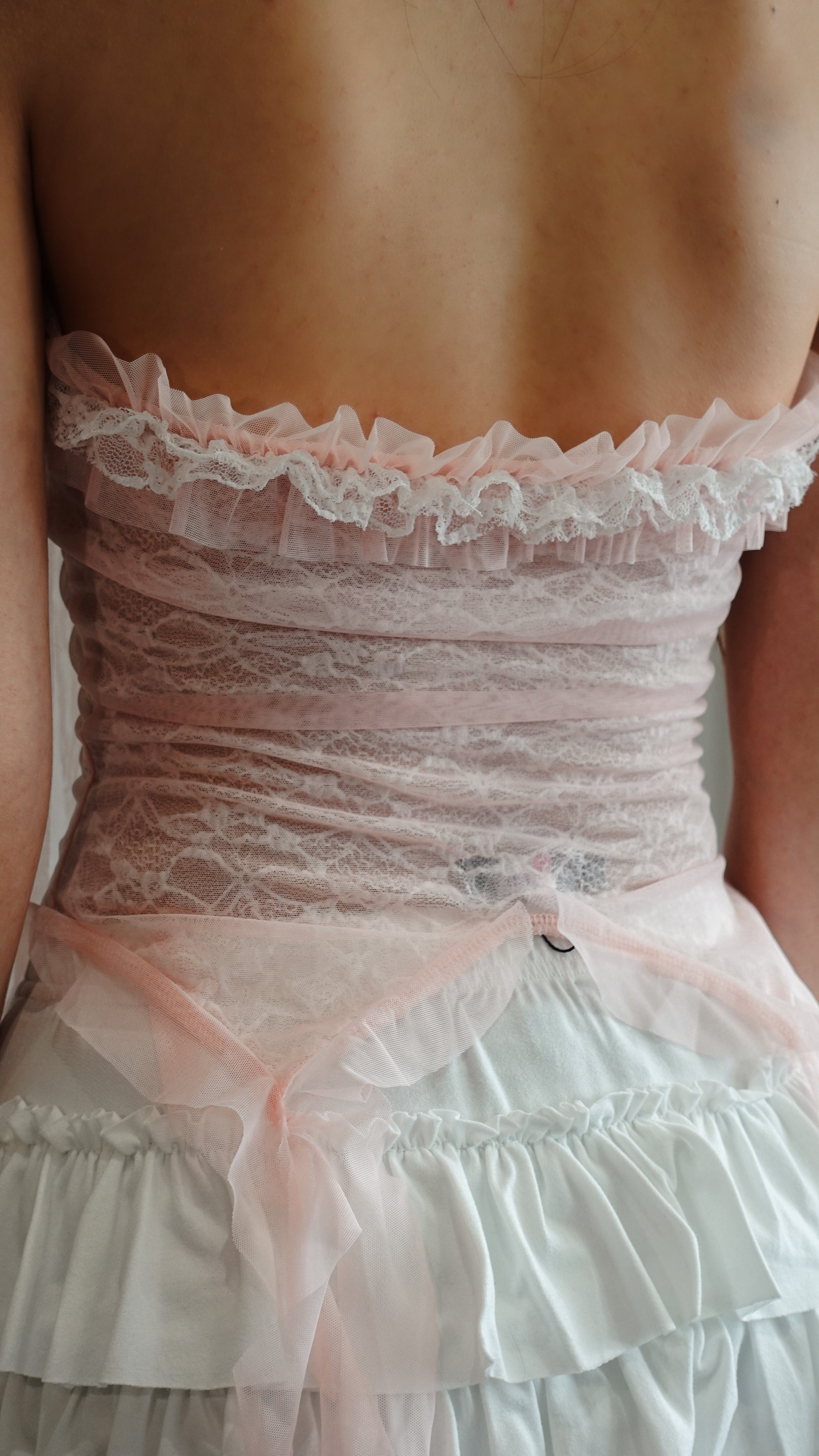 Light Pink Sheer Mesh Fairy Top