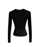 Girl'sGirl Black Slim Fit Long Sleeve Top