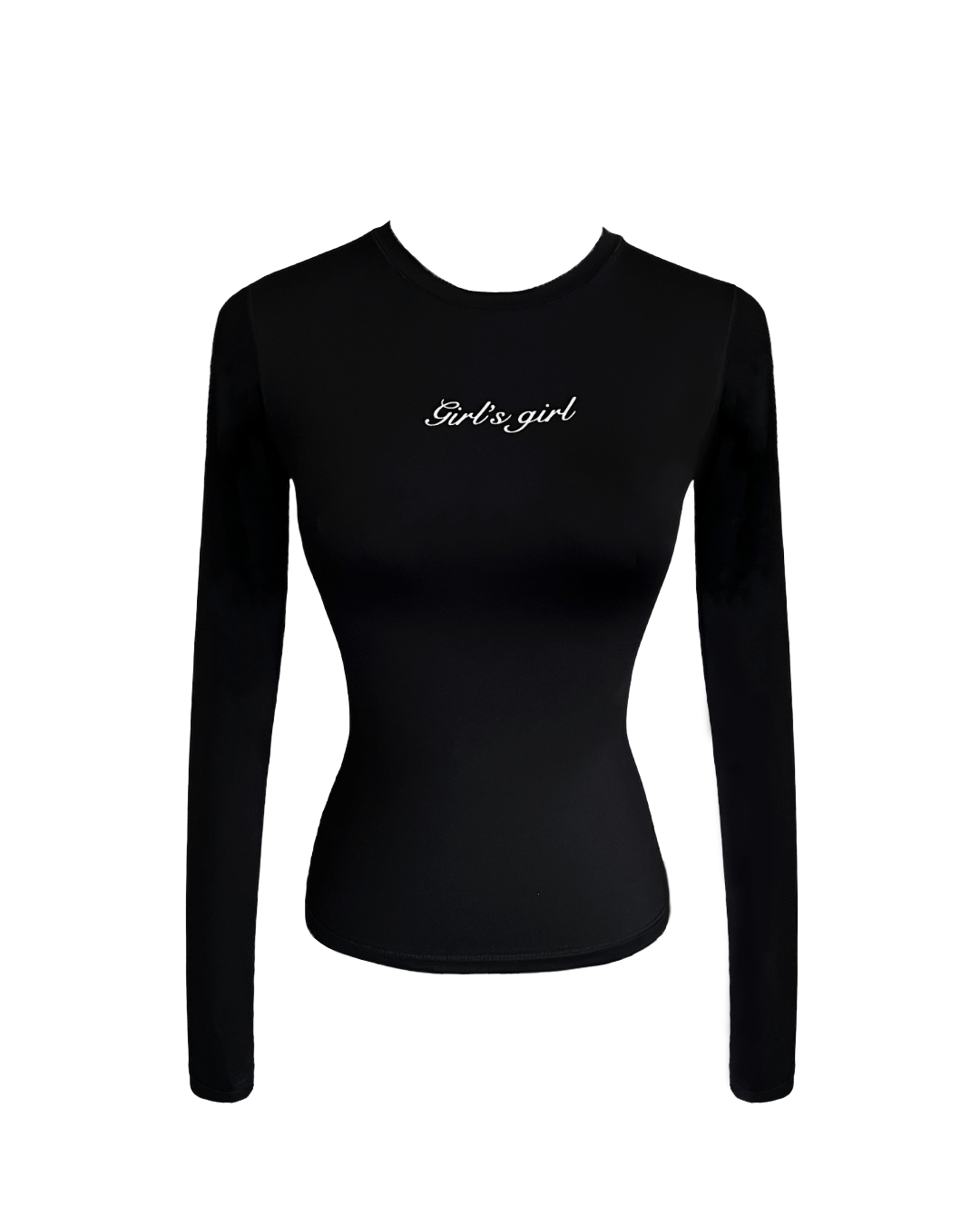 Girl'sGirl Black Slim Fit Long Sleeve Top