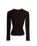 Girl'sGirl Brown Slim Fit Long Sleeve Top