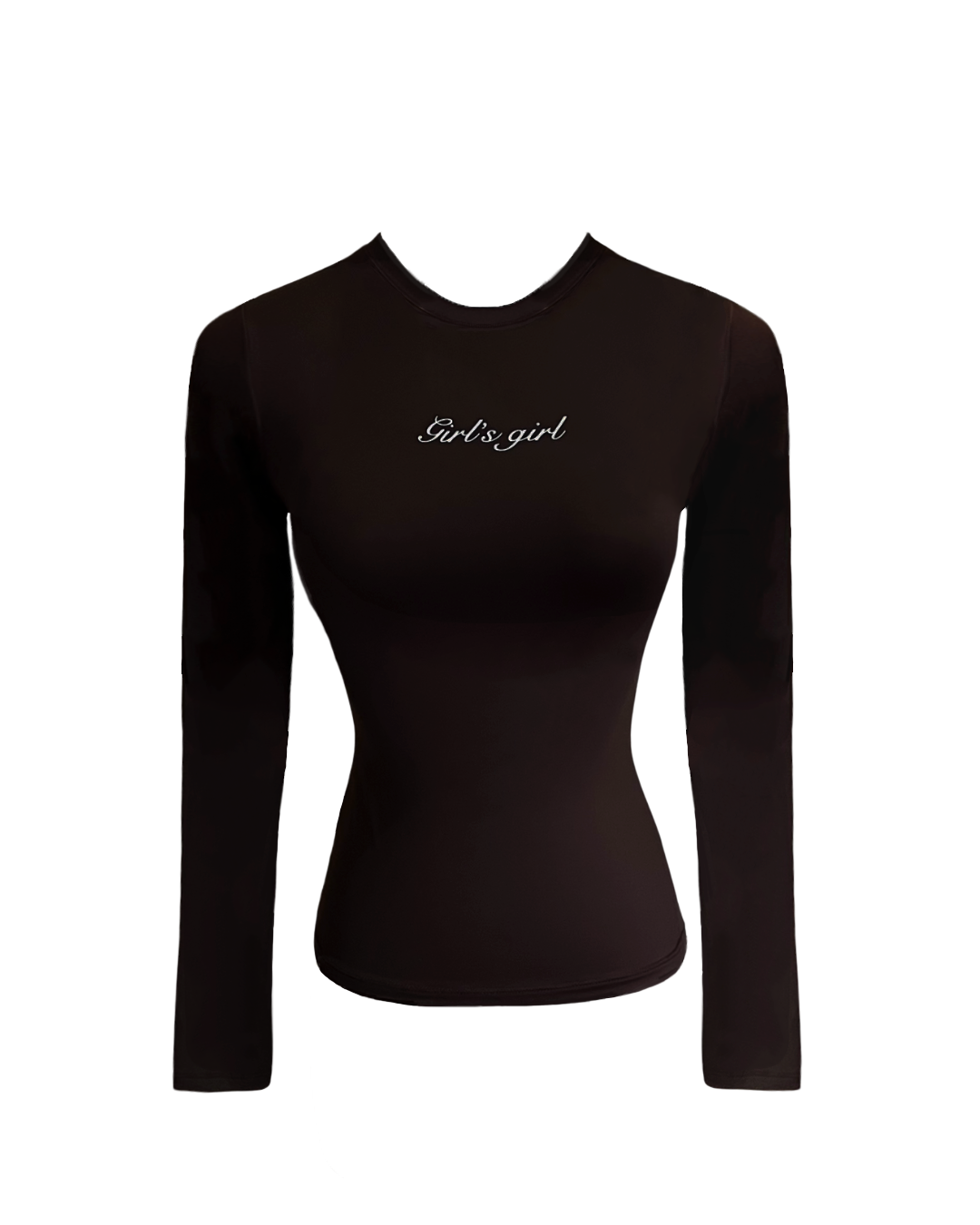 Girl'sGirl Brown Slim Fit Long Sleeve Top