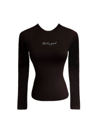 Girl'sGirl Brown Slim Fit Long Sleeve Top