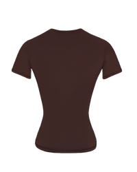 Girl'sGirl Brown Slim Fit Basic Top