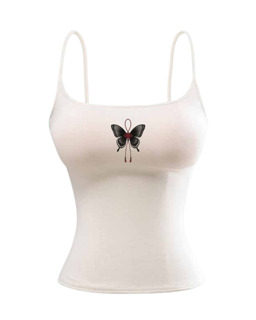 GG CNY White Butterfly Prosperity Singlet