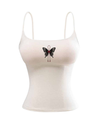 GG CNY White Butterfly Prosperity Singlet