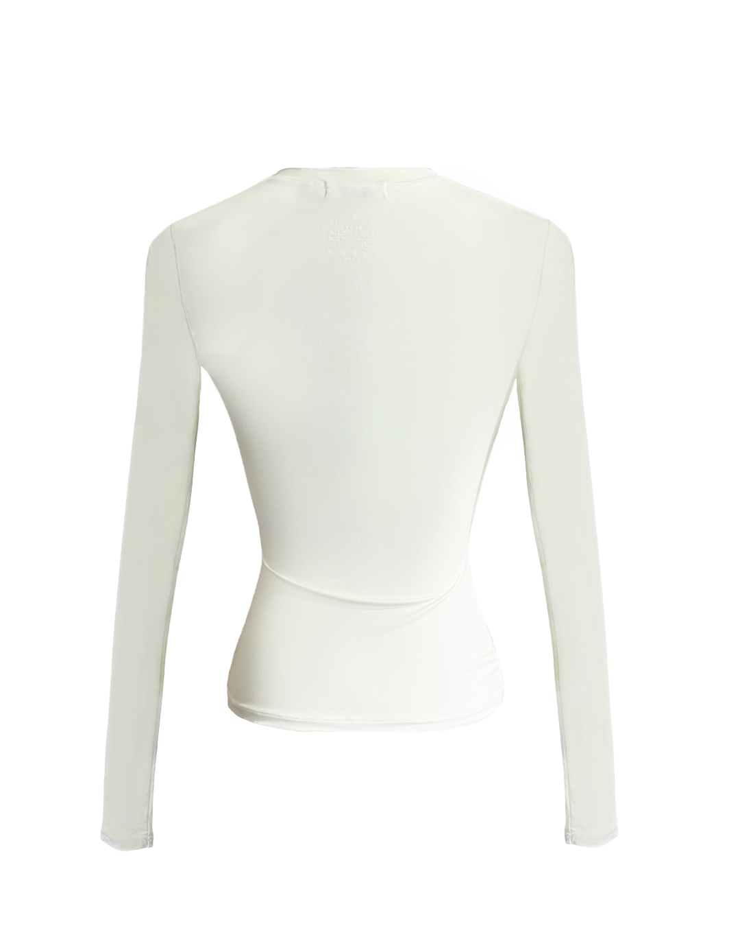 Girl'sGirl Cream White Slim Fit Long Sleeve Top