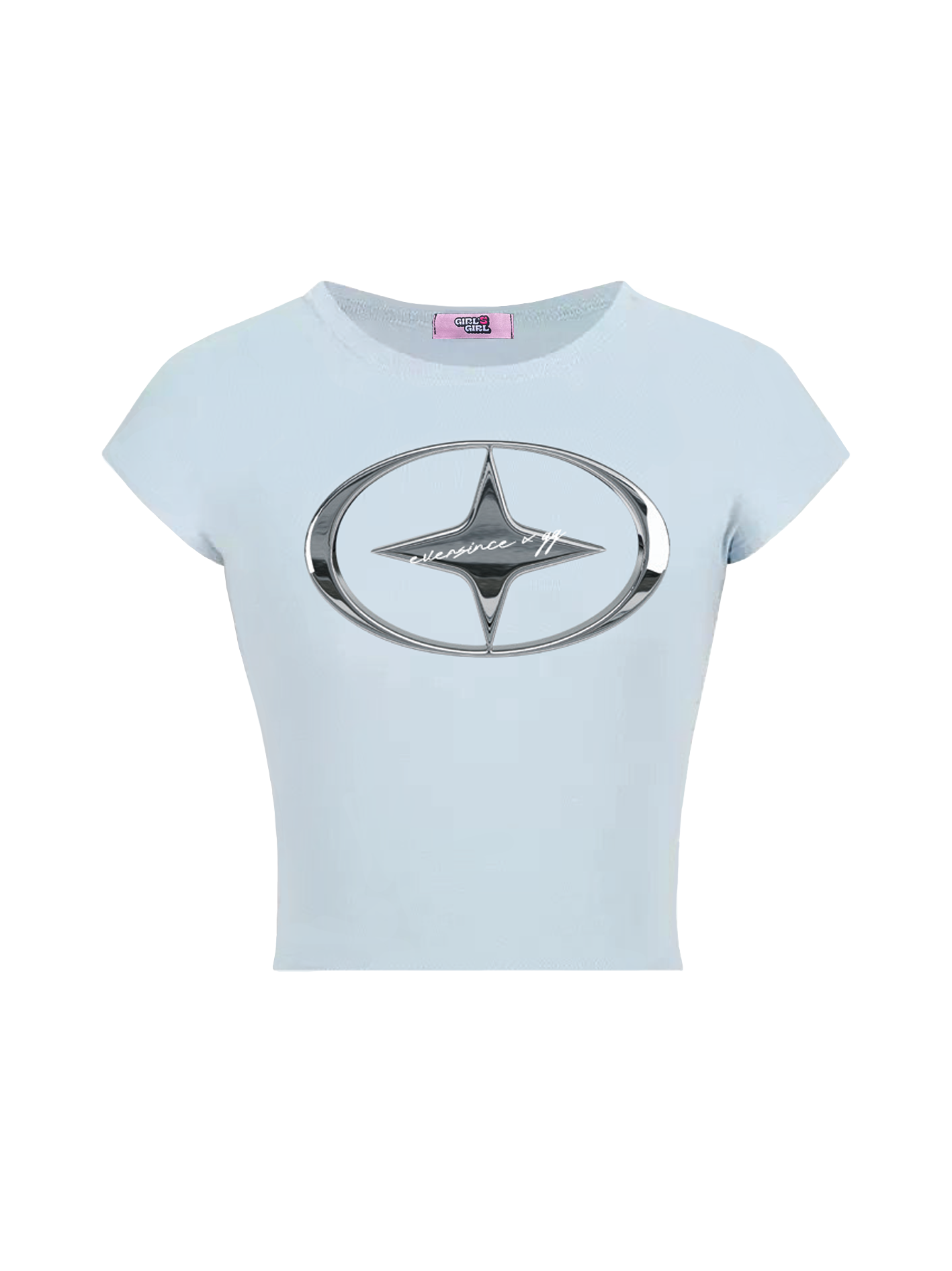 Girl'sGirl Baby Blue Dualcode Sparkle Top
