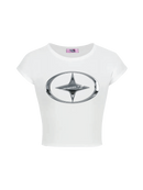 Girl'sGirl White Dualcode Sparkle Top