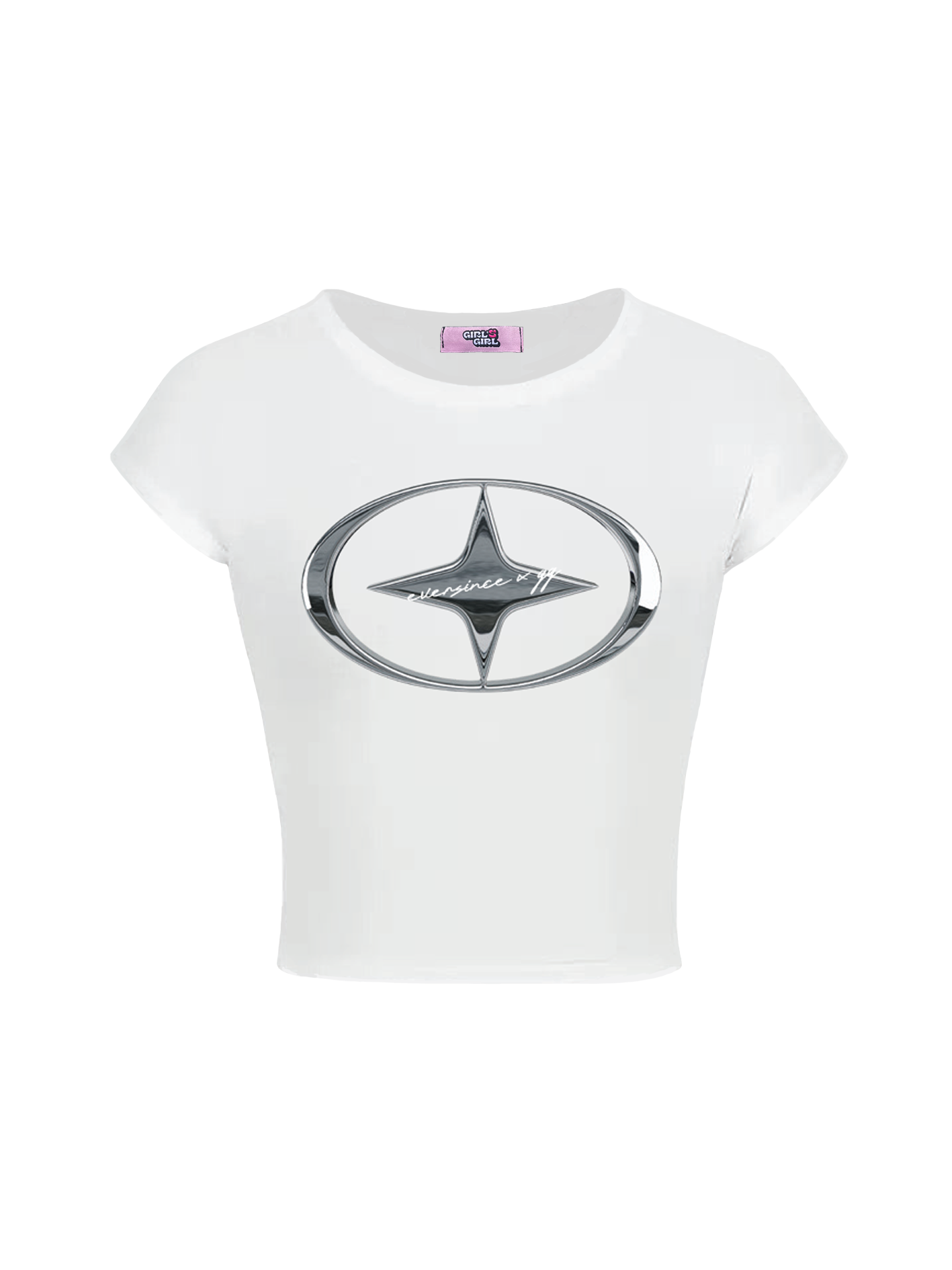 Girl'sGirl White Dualcode Sparkle Top
