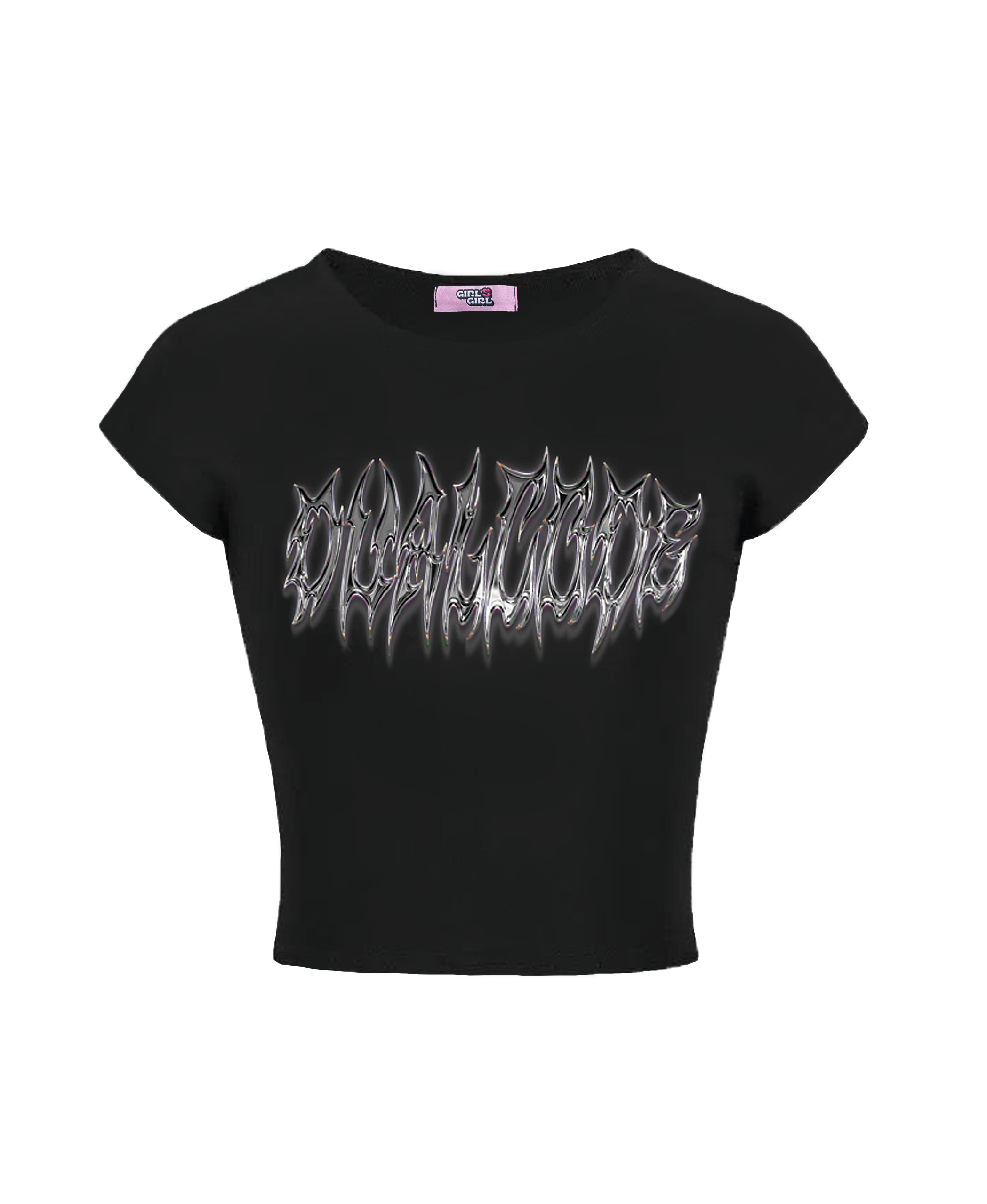 Girl'sGirl Black Dualcode Signature Top