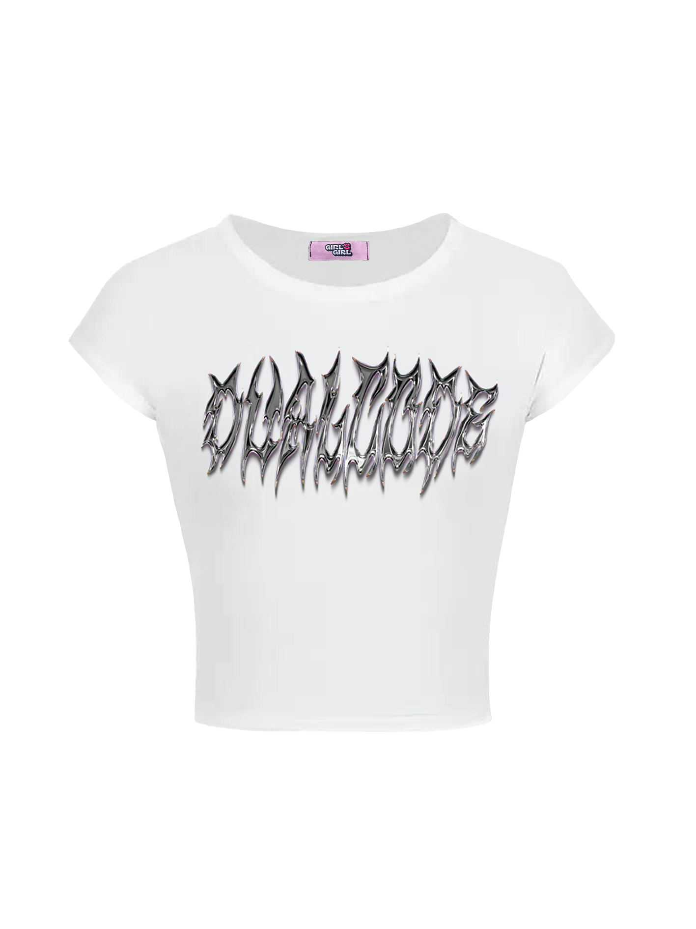 Girl'sGirl White Dualcode Signature Top