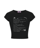 Girl'sGirl Black Dualcode Notes Top