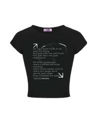 Girl'sGirl Black Dualcode Notes Top