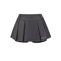 Girl'sGirl Black Denim Flare Skirt
