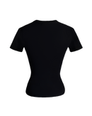 Girl'sGirl Black Slim Fit Basic Top