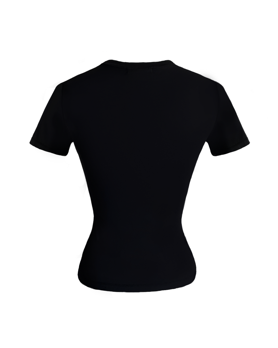 Girl'sGirl Black Slim Fit Basic Top