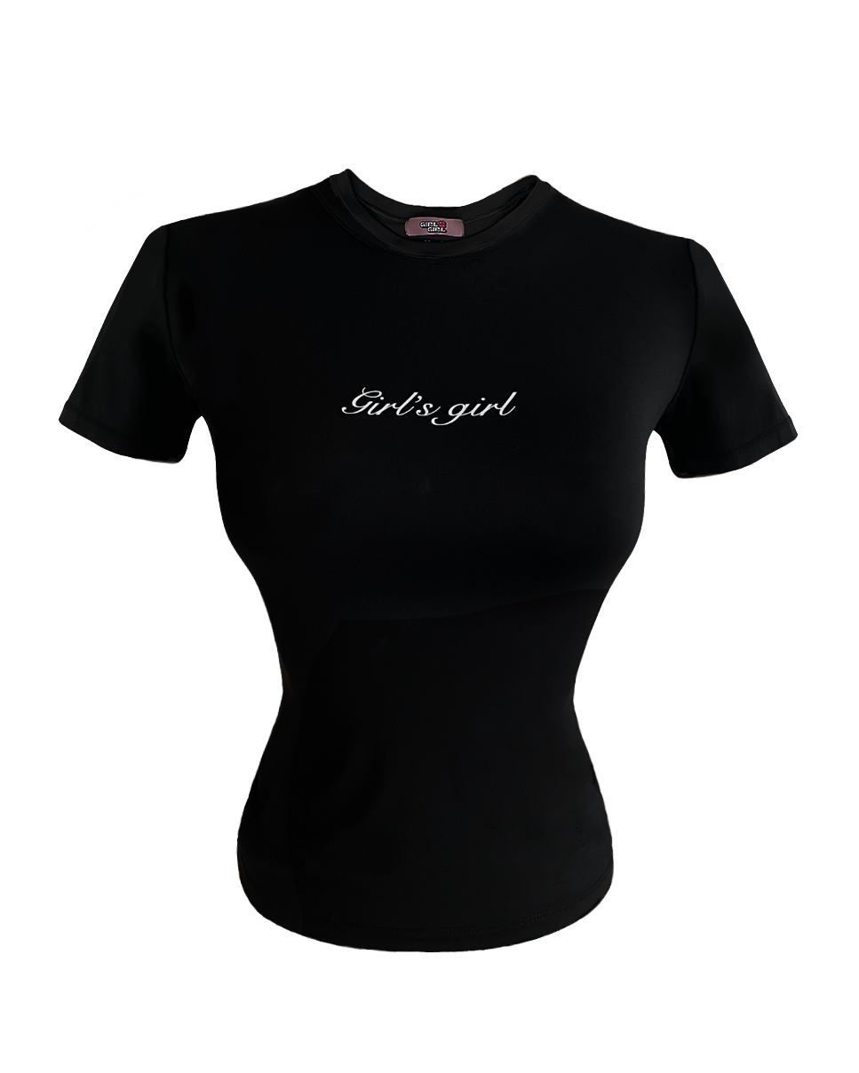 Girl'sGirl Black Slim Fit Basic Top