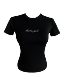 Girl'sGirl Black Slim Fit Basic Top