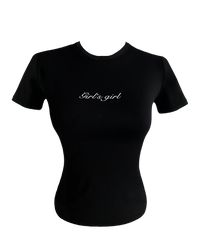 Girl'sGirl Black Slim Fit Basic Top