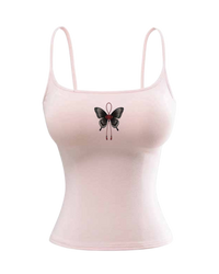 GG CNY Baby Pink Butterfly Prosperity Singlet