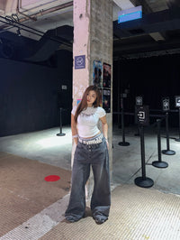 GG CNY White Oriental Pearl Bow Tee