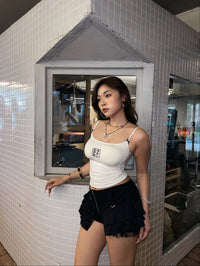 GG CNY White Lucky Tile Babe Singlet