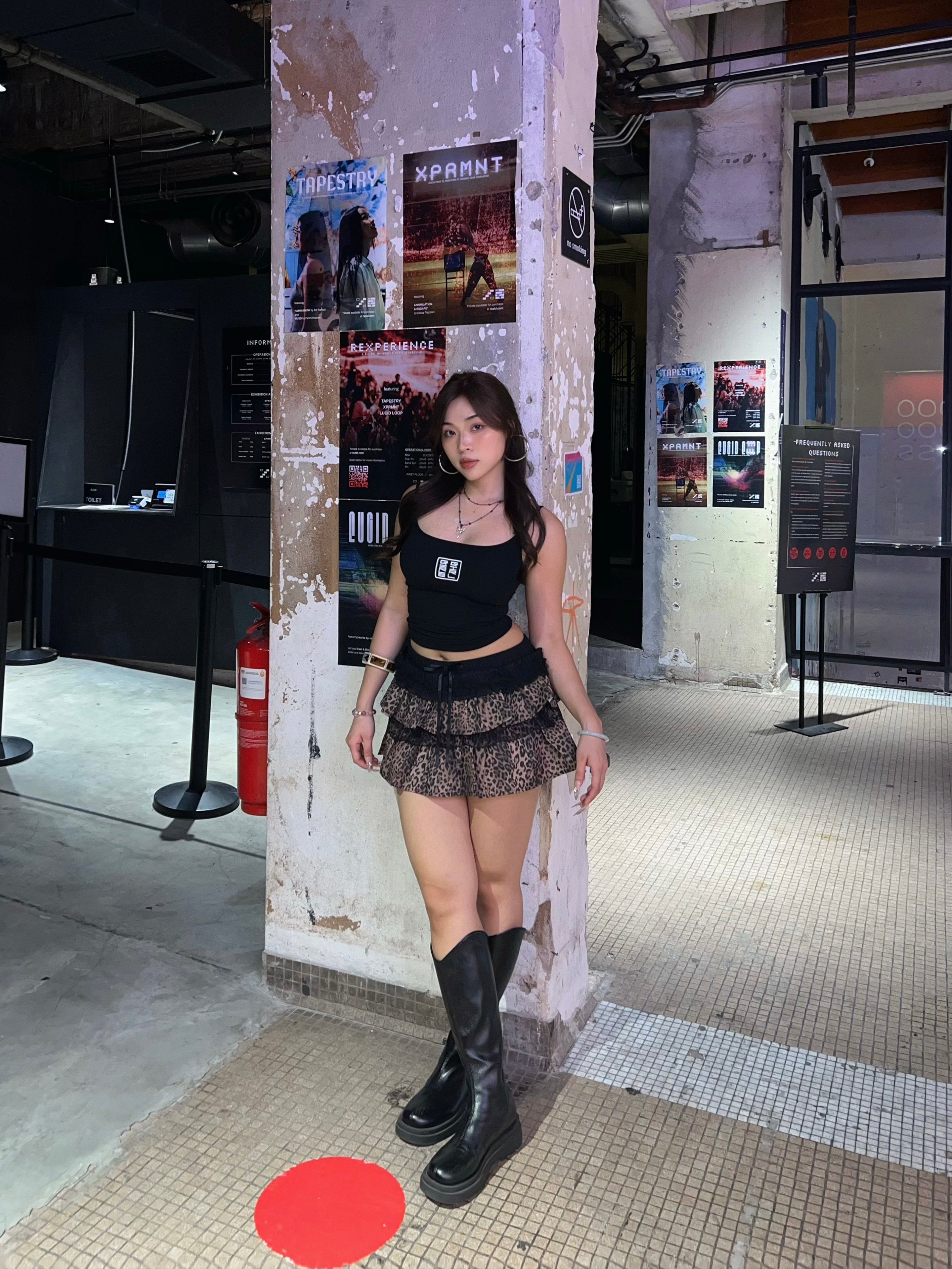 GG CNY Black Lucky Tile Babe Singlet