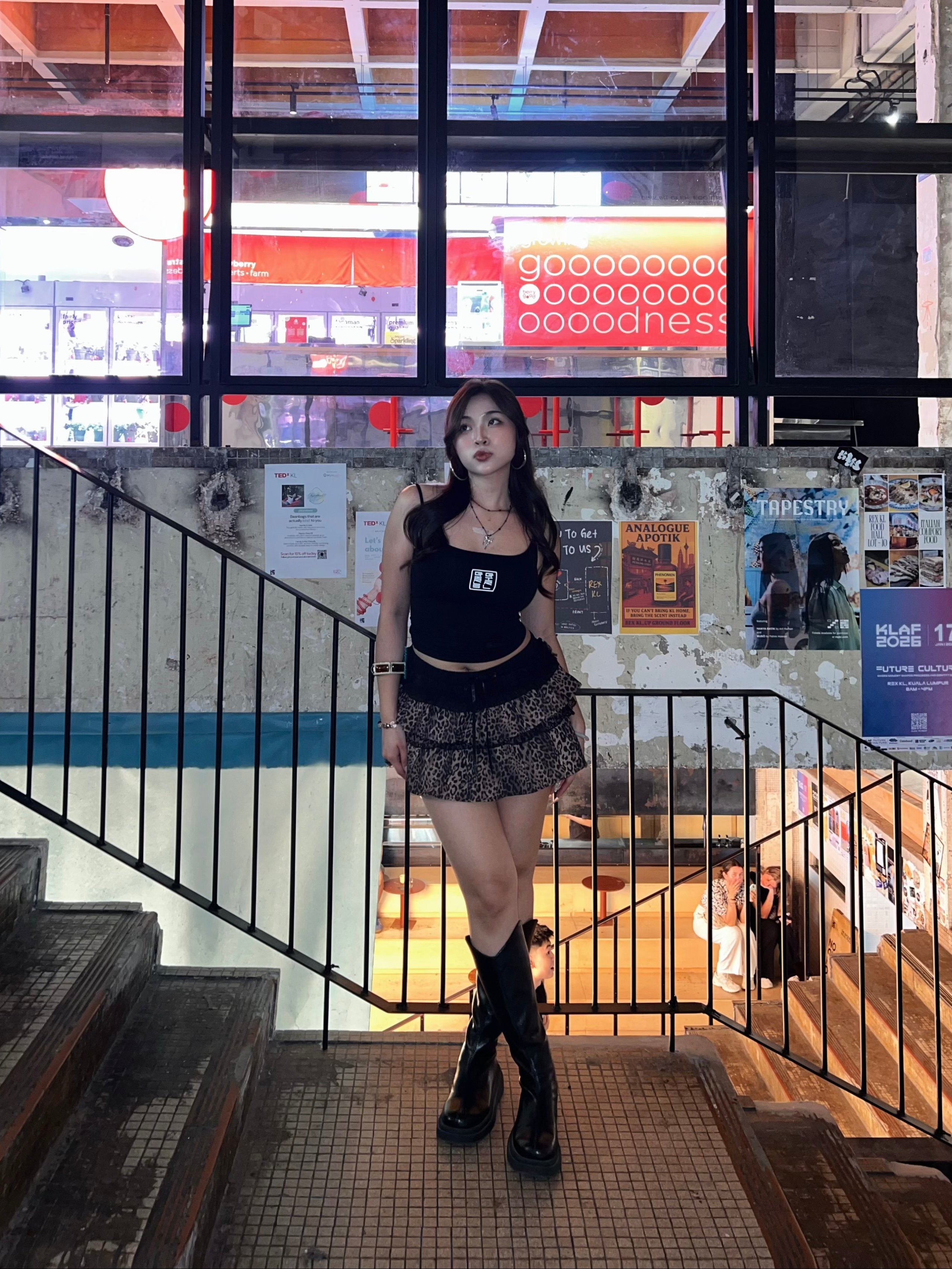 GG CNY Black Lucky Tile Babe Singlet