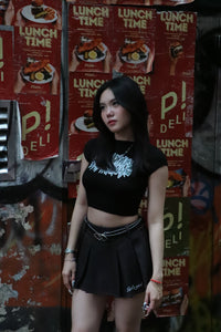 Girl'sGirl Black Dualcode Signature Top