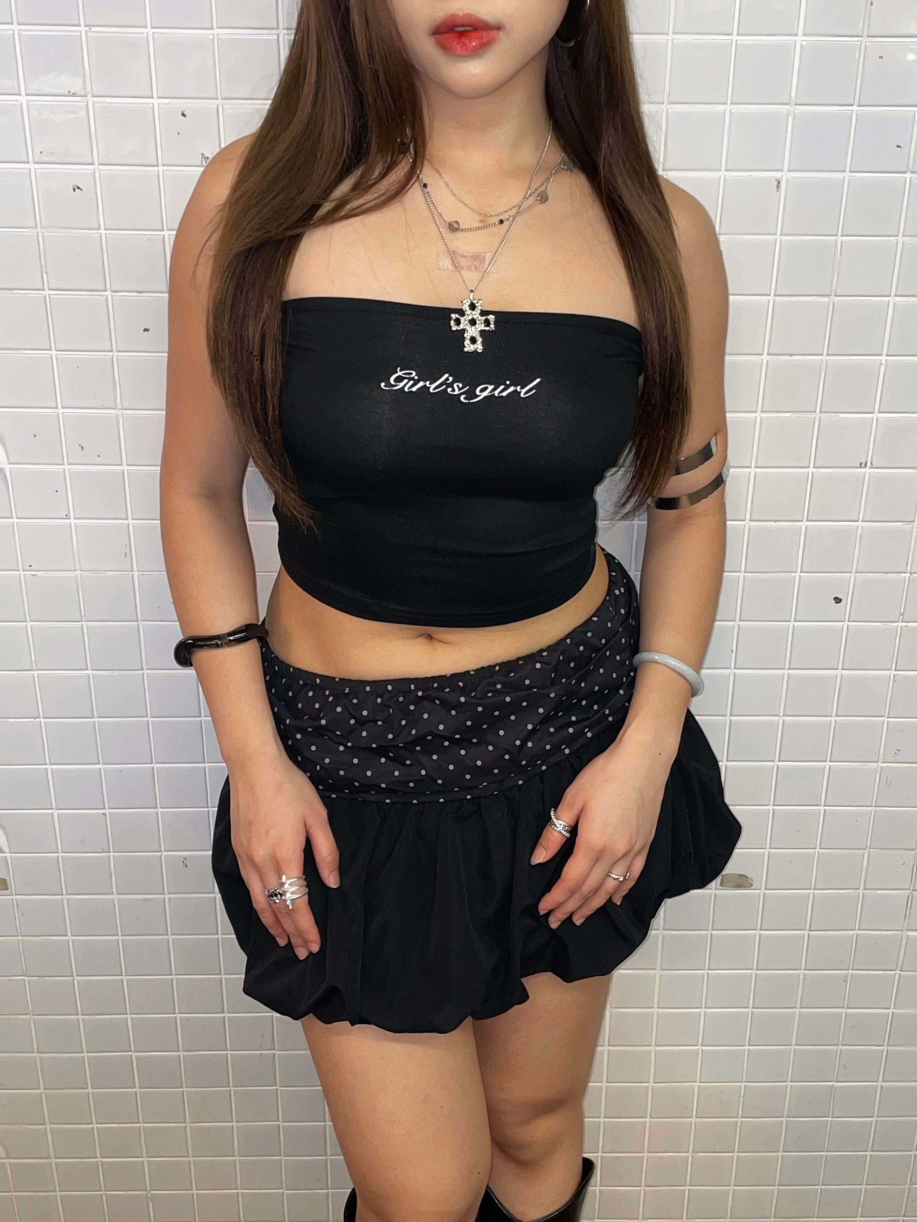 Girl'sGirl Black Classic Tube Top
