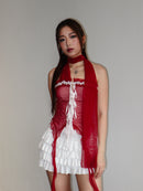 Red Sheer Mesh Top