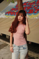 Girl'sGirl Blush Slimfit Short Sleeve Top