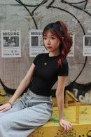 Girl'sGirl Black Basic Short Sleeve