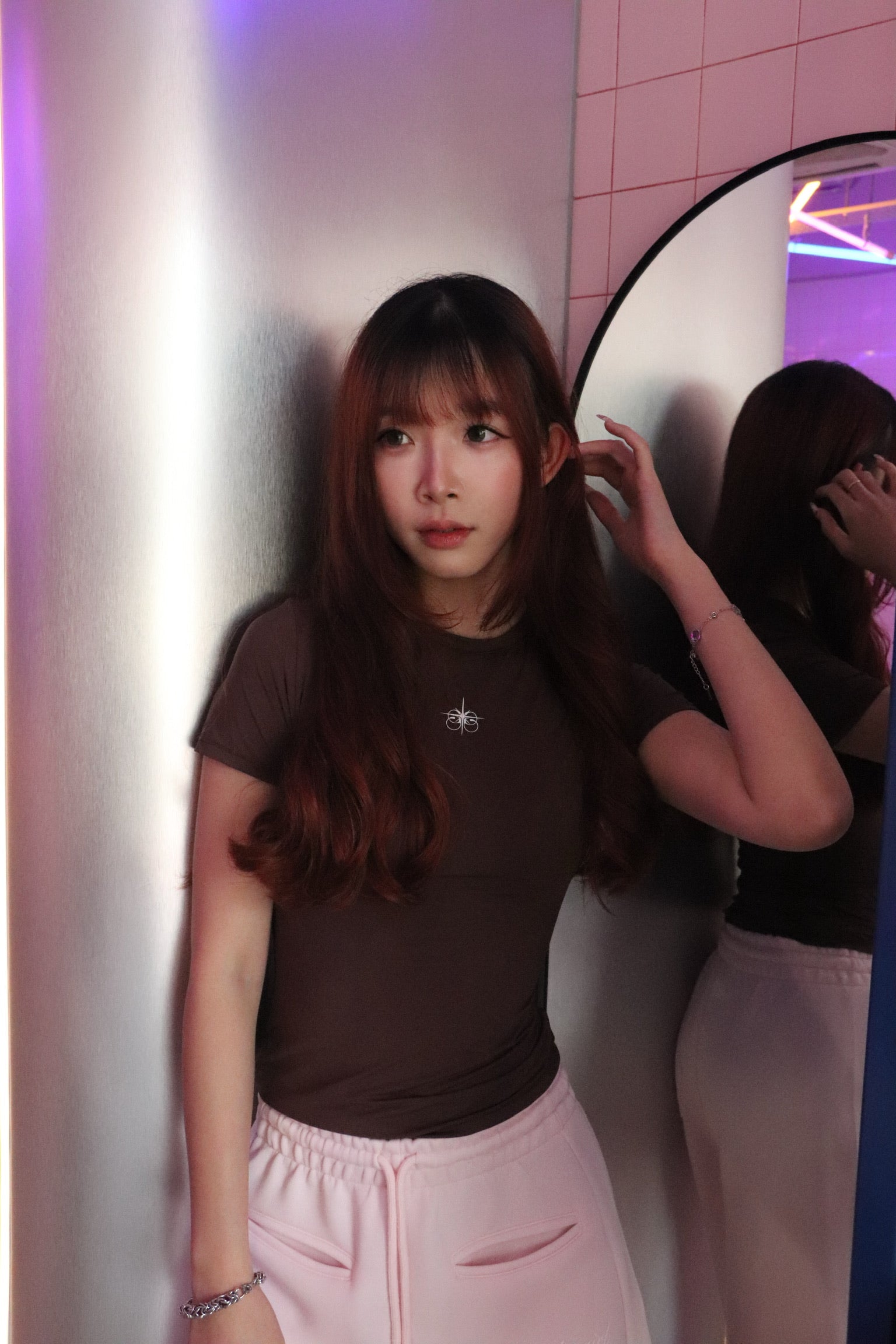 Girl'sGirl Brown Basic Short Sleeve