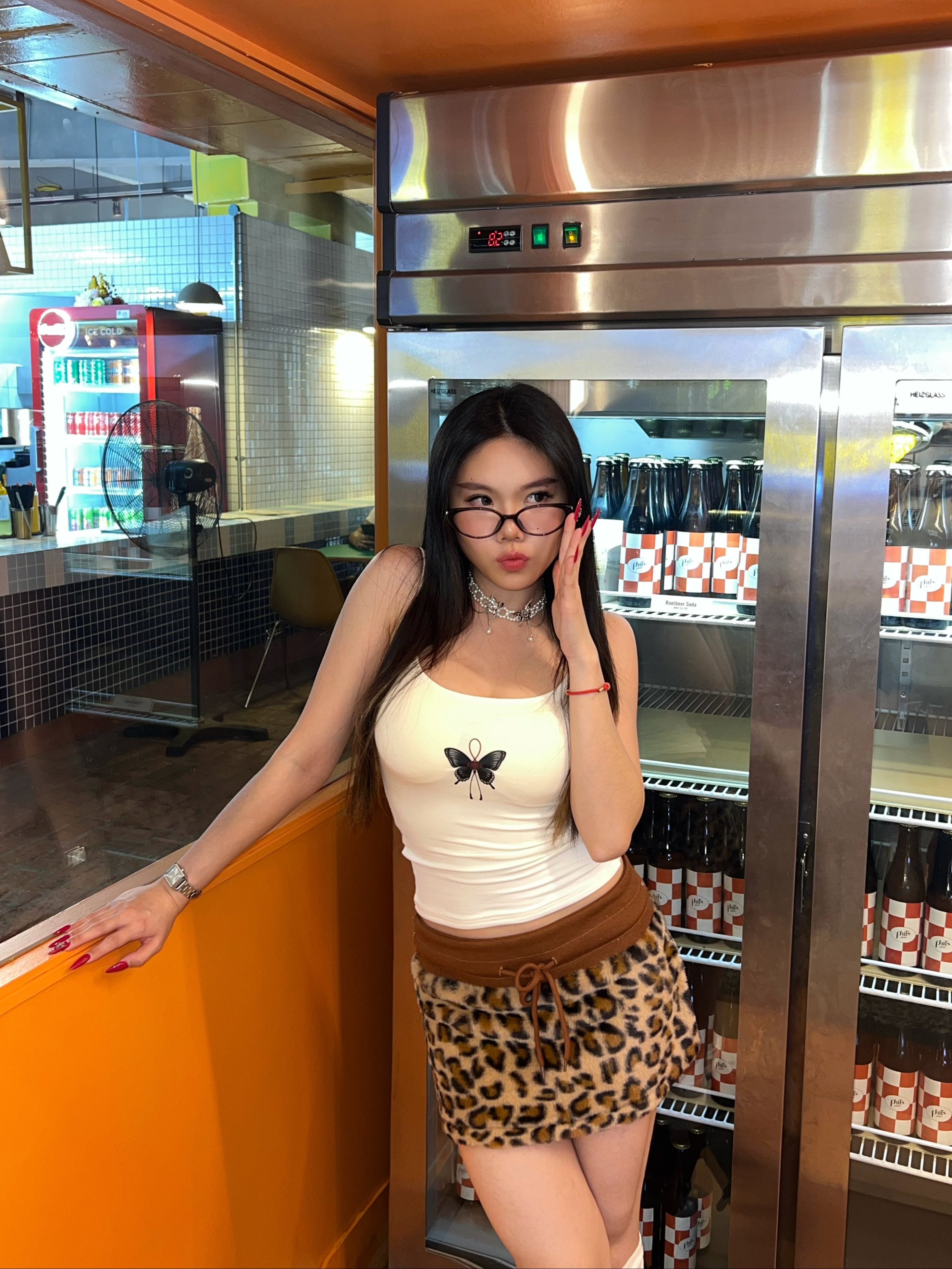 GG CNY White Butterfly Prosperity Singlet