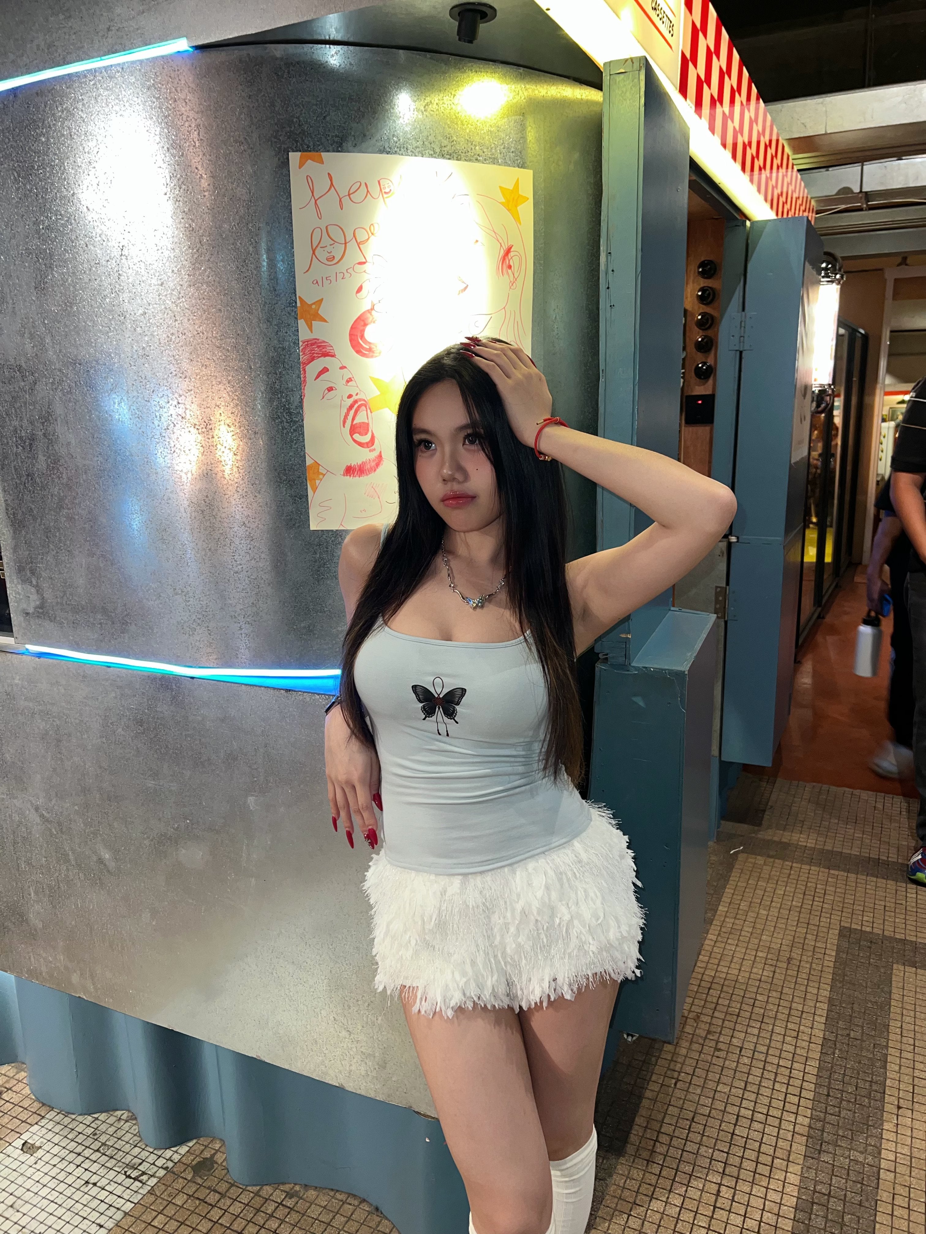 GG CNY Baby Blue Butterfly Prosperity Singlet