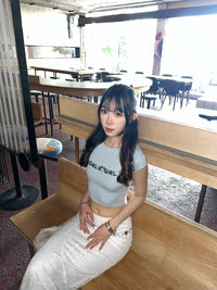 GG CNY Baby Blue Fortune Ribbon Tee