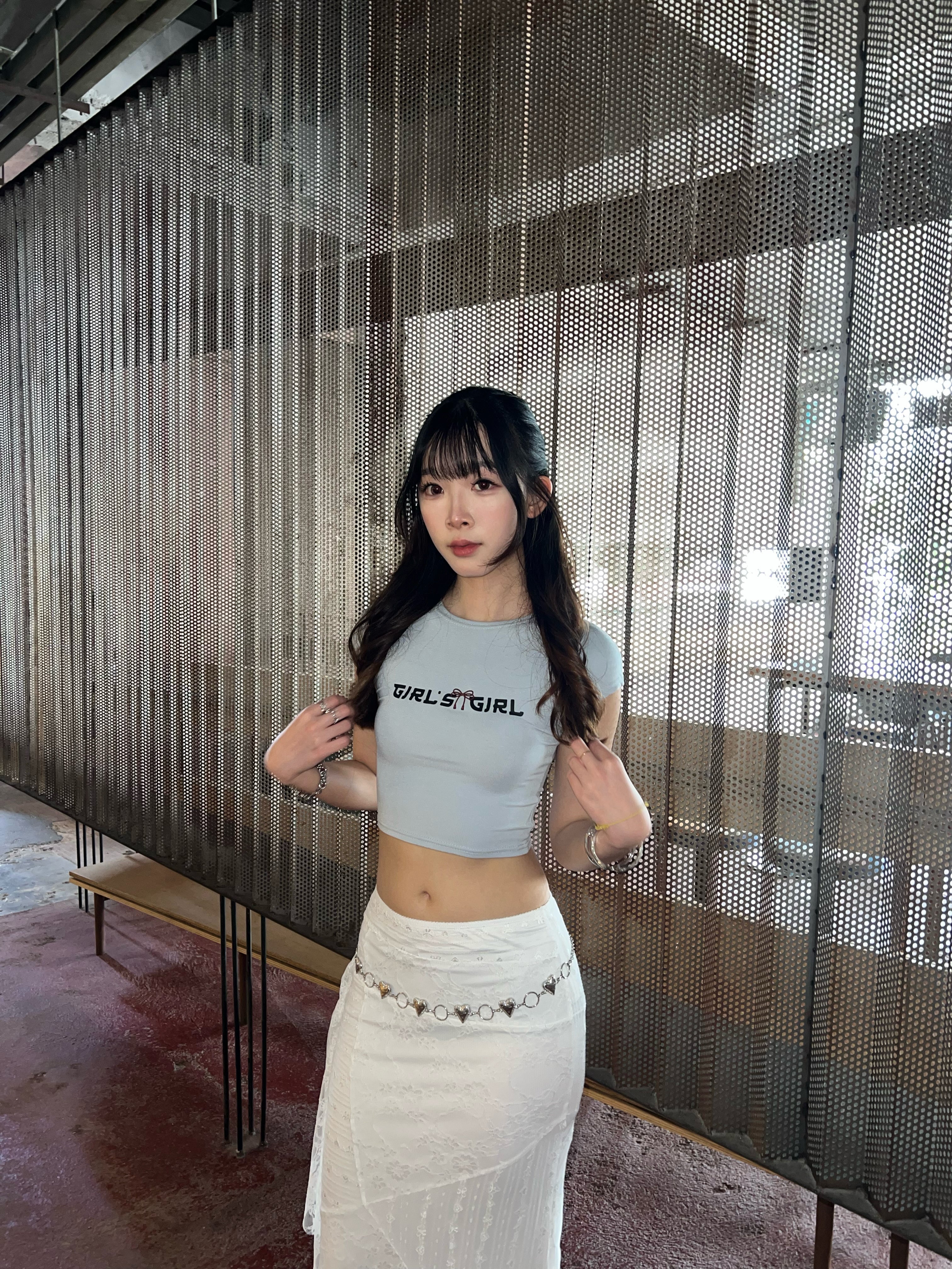 GG CNY Baby Blue Fortune Ribbon Tee