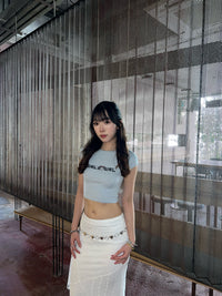 GG CNY Baby Blue Fortune Ribbon Tee