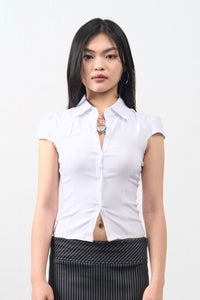 Girl'sGirl White Button Up Shirt