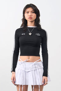 Girl'sGirl Striped Black Long Sleeves