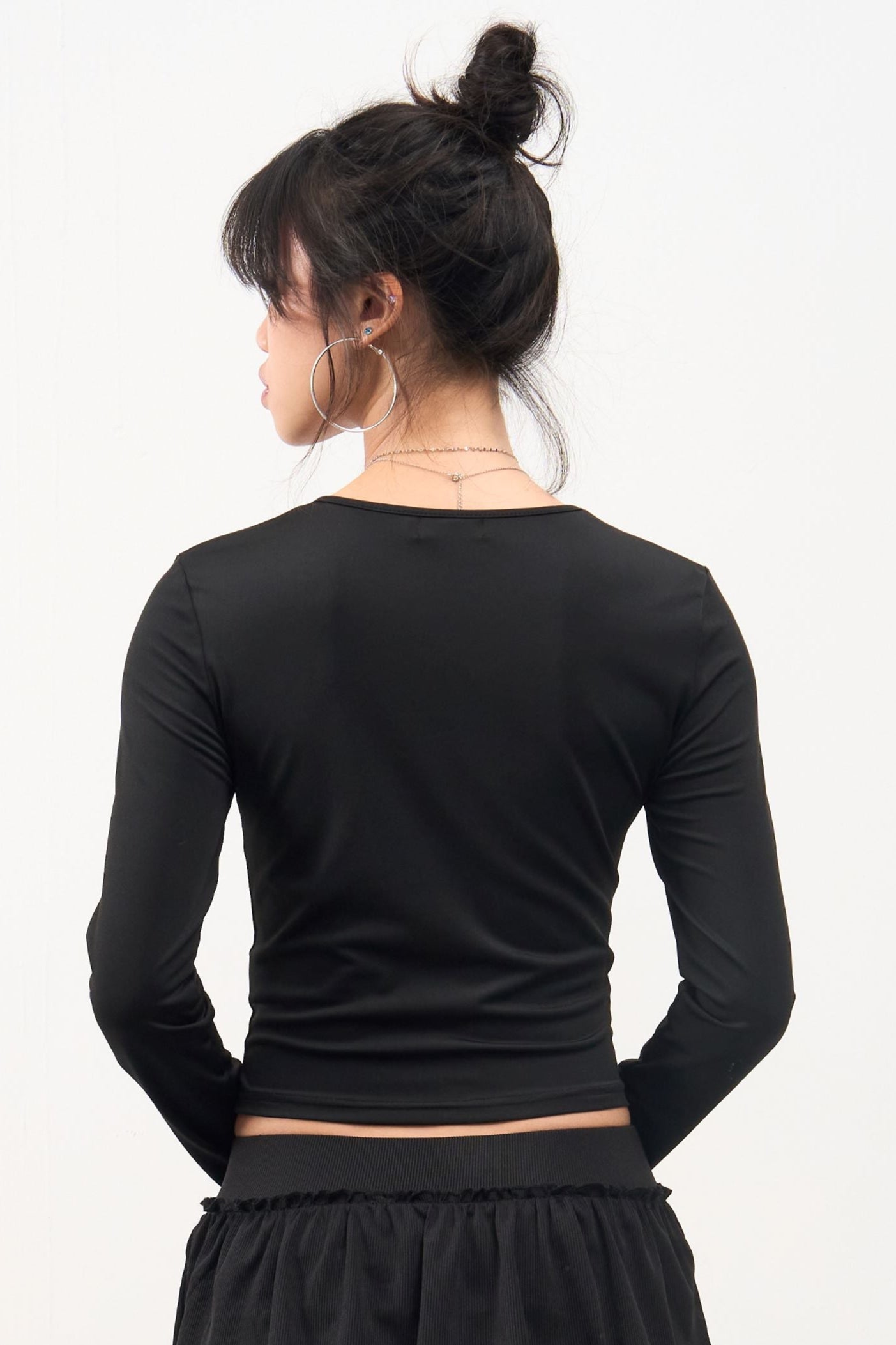 GG CNY Black Chinese Bow Style Long Sleeve