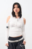 Girl'sGirl White Hooded Long Sleeve