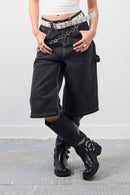 Girl'sGirl Charcoal Denim Jorts