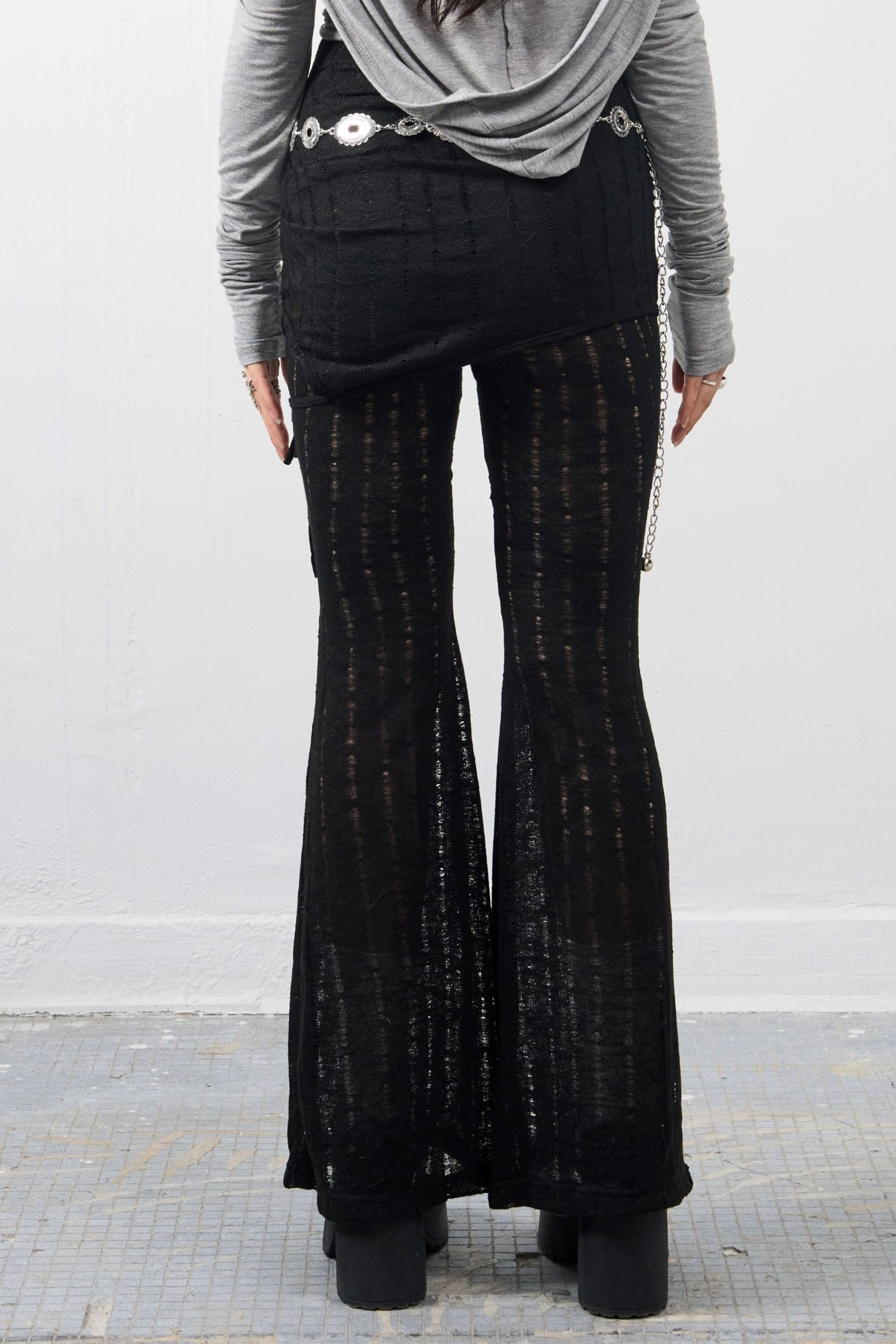 Girl'sGirl Lace Wide-Leg Flared Pants